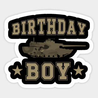 Birthday Army Party Birthday Party Sticker